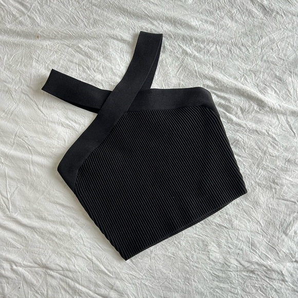 Babaton Cross Neck Ribbed Top - Picture 5 of 7